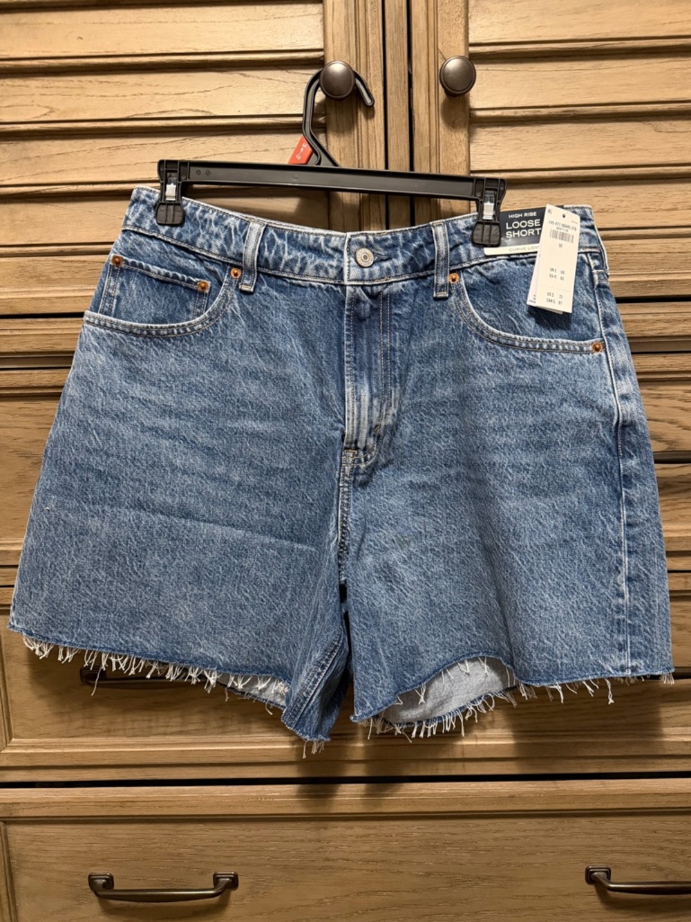 Abercrombie & Fitch Curve Love High Rise Loose Shorts Size 30